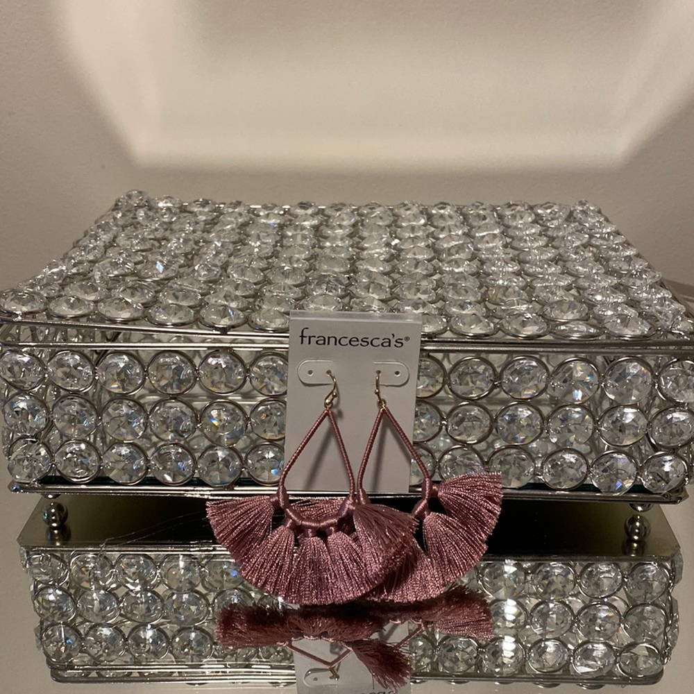 Francesca’s Collections Mauve Tassel Earrings